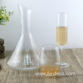 Crystal ripple wine glass decanter